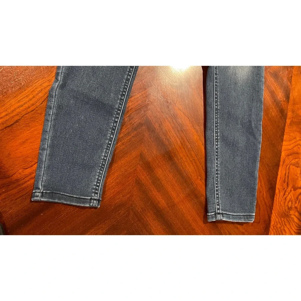 Justice Girls Size 14 Jeggings Dark Wash High Rise 4 Button Skinny Stretch Jeans